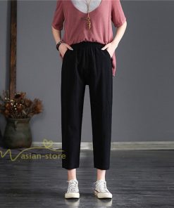 チノ・テーパード・ジョガー・スキニーパン | パンツ テーパードパンツ レディース 無地 9分丈 秋 リネン混 着痩せ シンプル 可愛い ウエストゴム カジュアル ワイドパンツ ゆったり OL ビジネス きれいめ