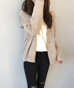 カーディガン | ニットレディース ショートニット 羽織り 秋冬 アウター Vネック 新作