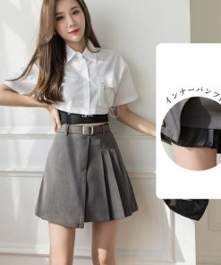 ミニスカート | ボックス プリーツスカート レディース