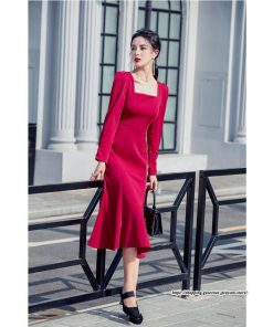 タイト | セクシーワンピース 二次会ワンピース 上品 高級感 ワンピース 長袖 タイトワンピース スリム 美ライン オフィス お呼ばれワンピース 結婚式 通勤 フォーマル