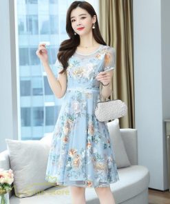 ミディアム | ワンピース レディース 半袖 膝丈 ミディアムワンピース 花柄 きれいめ おしゃれ カジュアル 大きいサイズ お出かけ 40代 フェミニン 上品 エレガント 30代