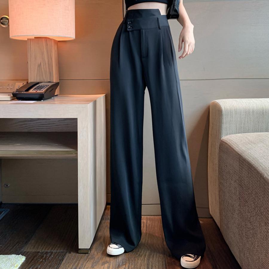 ワイドパンツ | ハイウエストレディース 無地