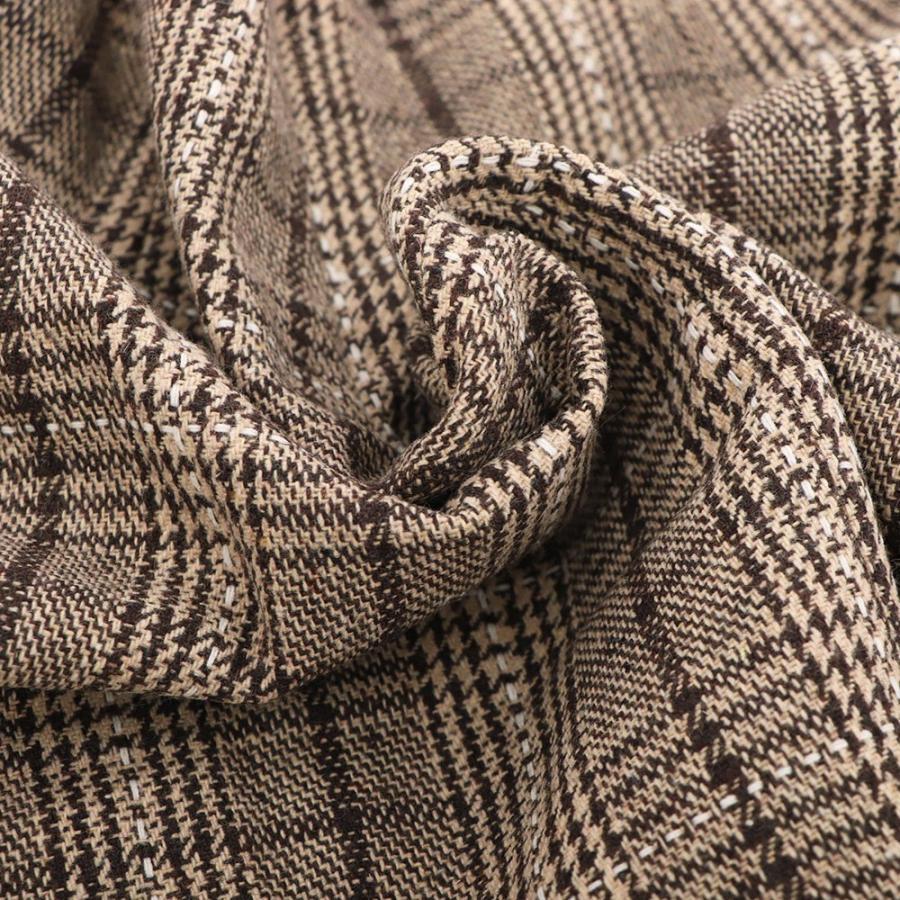 タイトスカート | チェック ミニスカート レディース ハイウエスト Aラインスカート 裏地付きウールスカート