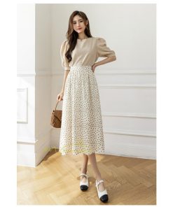 スカート | ロング丈フレアウエストゴム レディース 春夏 体型カバー 大人 20代 30代 40代 OL ママ 母 通勤通学 フェミニン 着痩せ デイリー お出かけ カジュアル