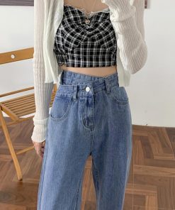 デニム | ストレートデニムパンツ ハイウエスト美脚