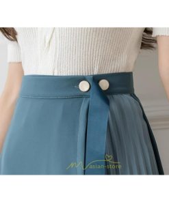 スカート | プリーツひざ下 きれいめ 上品 ハイウェスト スリット Aライン デート 黒 きれい 着痩せ 通勤 OL オシャレ ビジネス 春夏秋冬 脚長効果 オフィス