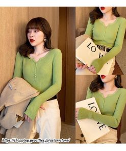 ニット・セーター | カットソー ニット レディース リブニット 長袖 秋冬 春 トップス スリム ストレッチ インナー 無地 着痩せ 長袖ニット 長袖カットソー プルオーバー 通学通勤