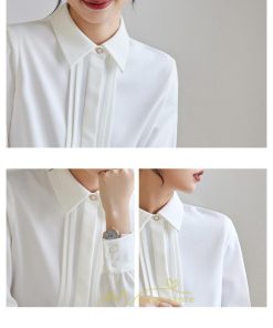 シャツ・ブラウス | ブラウス レディース 長袖 50代 白 シャツ ゆったり トップス きれいめ フォーマル 上品 フェミニン 高品質 20代 30代 お出かけ シフォン 通勤 OL 40代