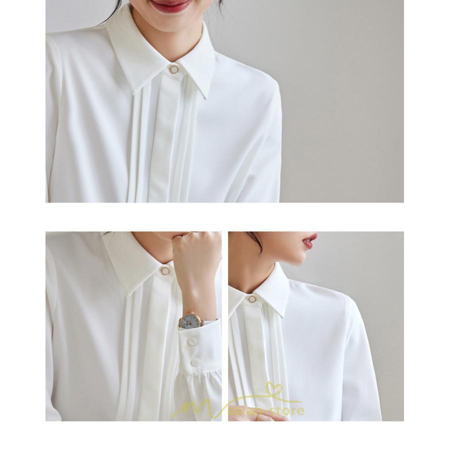 シャツ・ブラウス | ブラウス レディース 長袖 50代 白 シャツ ゆったり トップス きれいめ フォーマル 上品 フェミニン 高品質 20代 30代 お出かけ シフォン 通勤 OL 40代