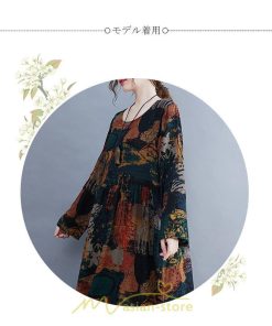 マキシ | 大きいサイズ レディース ワンピース コットン マキシ丈 細魅せ 着痩せ 丸首 サイドポケット 夏 秋 秋服 マキシワンピ 秋用 ゆったり ロング ぽっちゃり