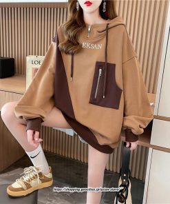 パーカー | トップス レディース 長袖 フード付き スウェット プルオーバー トレーナー 裏起毛 ゆったり 切り替え 大きいサイズ カジュアル 体型カバー
