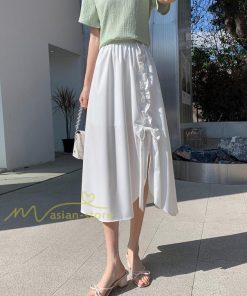 スカート | フレア ロング春物 レディース 春夏 リボン付き 蝶結び ウエストゴム 20代30代40代 通勤通学 カジュアル お出かけ 夏物 上品 着痩せ 着回し