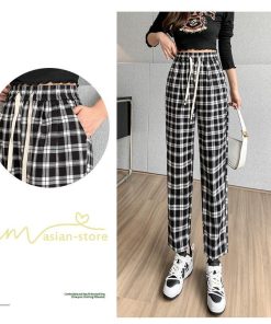 ワイドパンツ | レディース パンツ ゆったり 秋冬 コーデ カジュアル チェック柄 20代 30代 着痩せ 体型カバーロング丈 お出かけ ウエストゴム 50代 40代