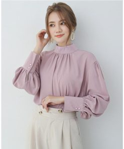 シャツ・ブラウス | ブラウス バルーンスリーブ バルーン袖 とろみ クラシカル レディース 長袖 ファッション カジュアル エレガント 細身 優雅 エレガント 上品 通勤 オシャレ OL