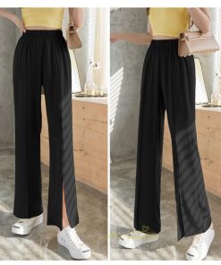 ワイドパンツ | レディース パンツ ボトムス ズボン ガウチョパンツ 体型カバー 着やせ ロングパンツ ハイウエスト 美脚 カジュアル お洒落 スリット ゆったり