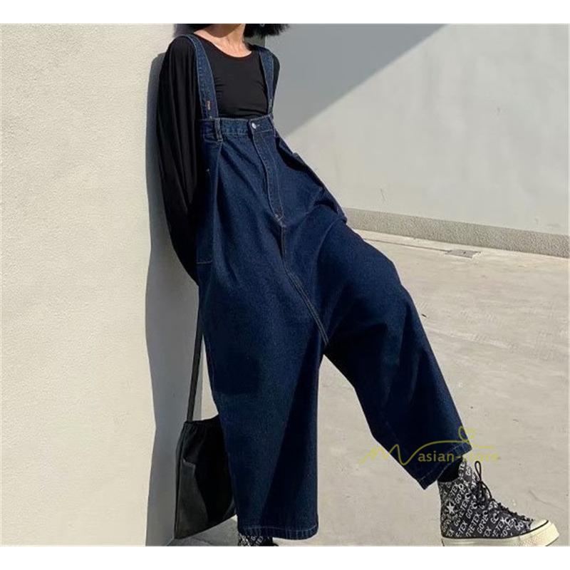 オーバーオール サロペット | オーバーオール レディース デニムサロペット サロペットパンツ 秋服 ボトムス オールインワン ゆったり 通勤通学 ガウチョパンツ ワイドパンツ サロペット