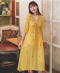 マキシ | ワンピース 膝下 カジュアル 上品 きれいめ 通勤 レディース 七分袖 体型カバー インスタ映え 撮影 個性的 クラシック 大人可愛い 高級感 普段使い 海外旅行