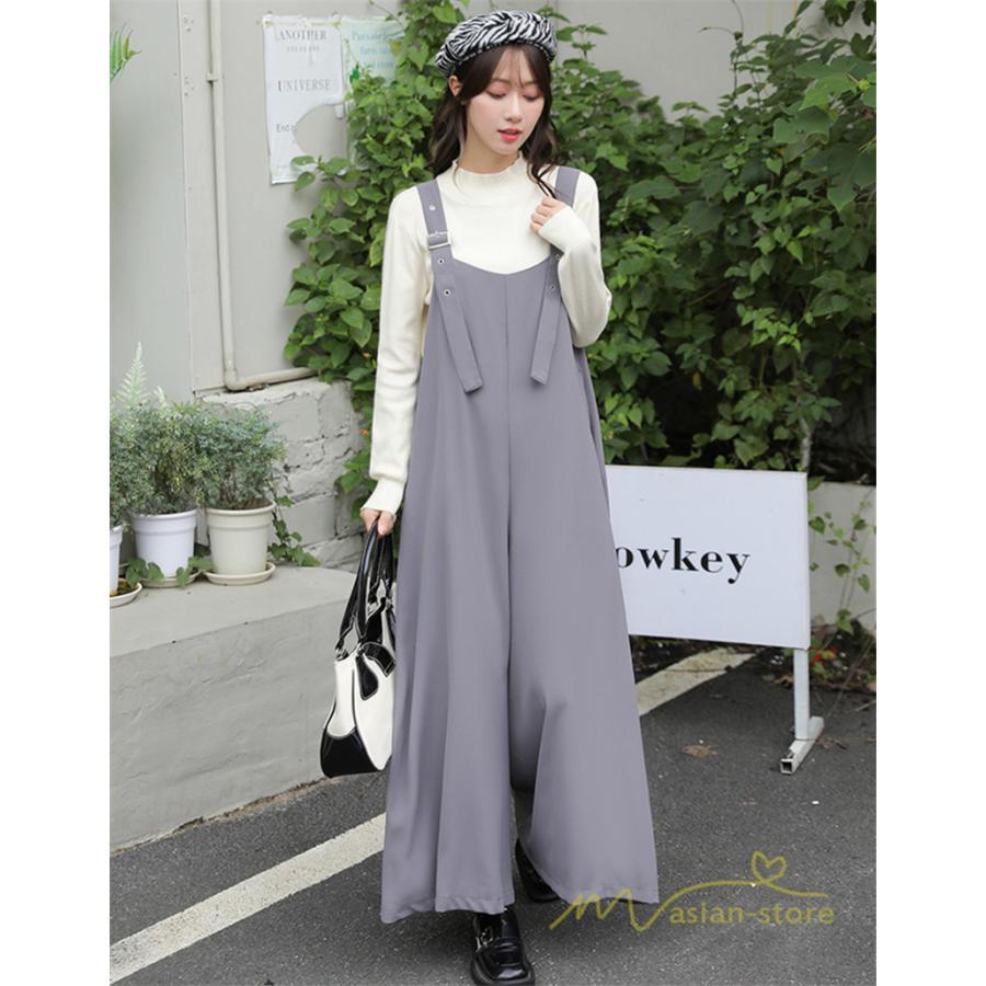 オーバーオール サロペット | サロペット 夏秋物 オーバーオール オールインワン ガウチョパンツ ワイドパンツ スカーチョ レディース 無地 送料無料 調整可 20代30代40代 可愛い 着痩せ