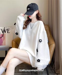 パーカー | スウェット トレーナー レディース トップス プルオーバー 長袖 パフスリーブ クルーネック 丸首 大きいサイズ 無地 秋冬 韓国 送料無料 おしゃれ