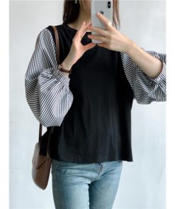 tシャツ・カットソー | Tシャツ 長袖 レディース カジュアル レイヤード カットソー シャツ 異素材 切り替え トップス Tシャツ ブラウス 20代 重ね着 30代 秋物 50代 ゆったり