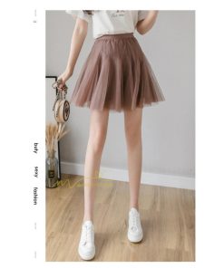 スカート | レディース インナーパンツ付き ミニショート丈 チュール通勤通学 着回し ウエストゴム 春夏 20代30代40代 上品 韓国ファッション