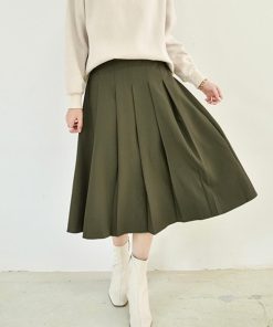 ひざ丈スカート | プリーツスカート ひざ下丈 春秋冬