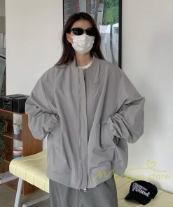 コート・ジャケット | スタジャン レディース ファッション 体型カバー 40代 30代 秋 アウター ジャケット ブルゾン カジュアル 上着 Oversize 長袖 羽織り ライトアウター