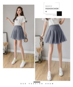 スカート | レディース インナーパンツ付き ミニショート丈 チュール通勤通学 着回し ウエストゴム 春夏 20代30代40代 上品 韓国ファッション