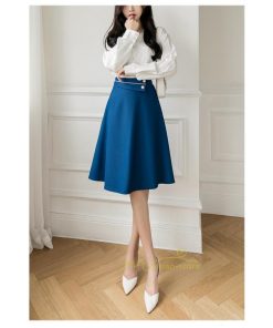 スカート | ロング丈 レデース 秋 冬  Aラインハイウエスト 体型カバー お洒落 通勤 OL 上品 20代 30代 40代 秋服 ビジネス 2021作 カジュアル 着痩せ