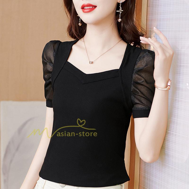 tシャツ・カットソー | Tシャツ レディース チュニック 春 夏 春夏 チュニックTシャツ トップス 20代 30代 40代 OL ママ 母 上品 ファッション カジュアル 着痩せ エレガント お出かけ