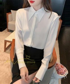 シャツ・ブラウス | ワイシャツ レディース ブラウス 長袖 おしゃれ オフィス 通勤 事務服 仕事 ビジネス 20代30代40代50代 お出かけ 韓国ファッション 着痩せ カジュアル 通学