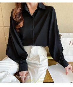 シャツ・ブラウス | ブラウス レディース オフィス フォーマル シャツ 白 開襟 レギュラー 長袖 黒 ホワイト ブラック 通勤 上品 エレガント お出かけ オシャレ オフィス OL