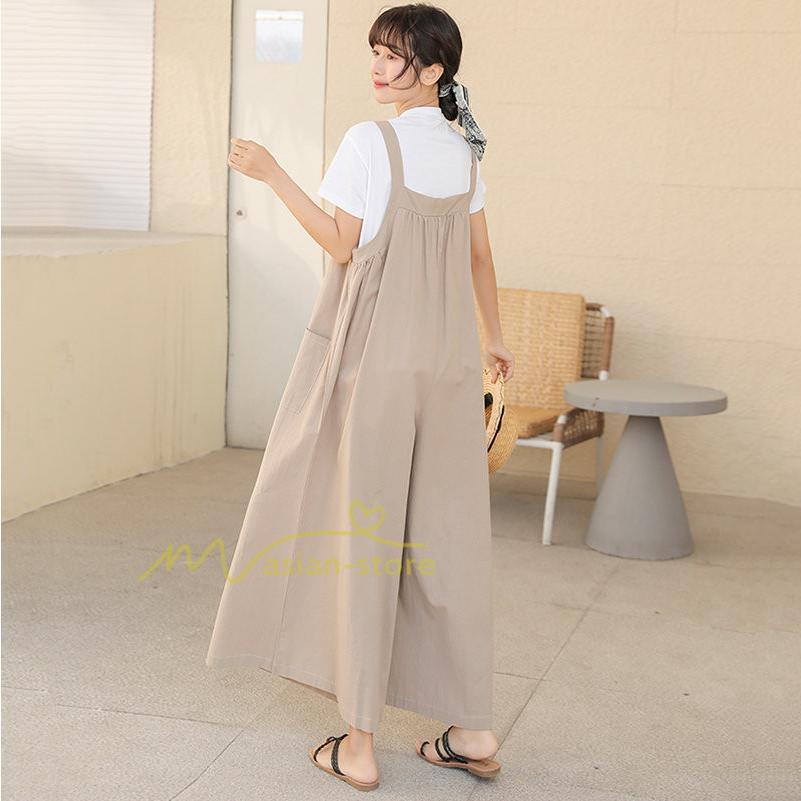 オーバーオール サロペット | サロペット レディース オールインワン 春夏 パンツ オーバーオール 秋冬 楽ちん ゆったり 無地 体型カバー カジュアル 気質 着痩せ ワイドパンツ 無地