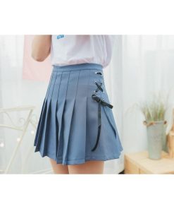 スカート | プリーツミニサマー夏服 リボン付き 可愛い 裏地付き 安全性 女の子