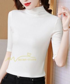 tシャツ・カットソー | トップス カットソー インナー Tシャツ レディース 五分袖 春 カジュアル おしゃれ 女性用 シンプル 着痩せ 20代30代40代50代 ホワイト ブラック 夏物 無地