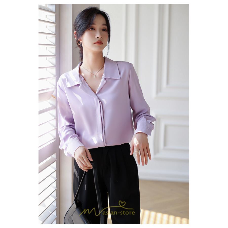 シャツ・ブラウス | ブラウス レディース シャツ きれいめ 40代 春夏 秋 長袖 着痩せ オシャレ 韓国風 大人 30代 50代 40代 就活 OL 母 オフィス ママ ビジネス 通勤