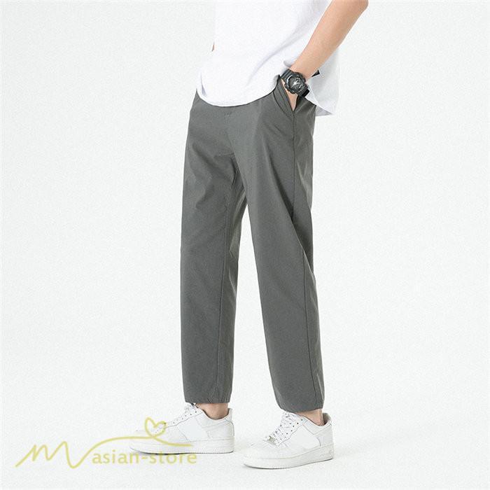 チノパン | テーパードパンツ メンズ パンツ 無地 ロング 薄手 サマーパンツ 着痩せ 上品 大きいサイズ ウエストゴム メンズパンツ 春 夏 秋 メンズスタイル お出かけ