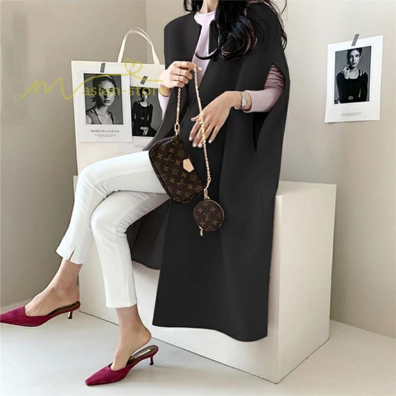 ベスト | ジレ 秋冬 レディース ベストコート ドロップショルダー 秋物 ロング丈 羽織り カーディガン ノーカラー 黒 ゆったり アウター 無地 大人 温かみ