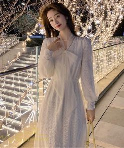 ミディアム | ワンピース レディース Aラインワンピース 着痩せ 上品 長袖ワンピース 春 秋 新作 スプリングワンピース 韓国風 20代 40代 お出かけ ゆったり 通学 30代 通勤