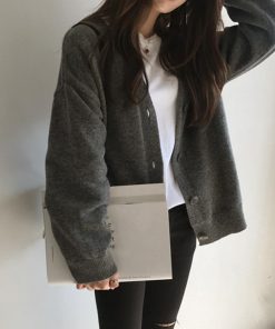 カーディガン | ニットレディース ショートニット 羽織り 秋冬 アウター Vネック 新作