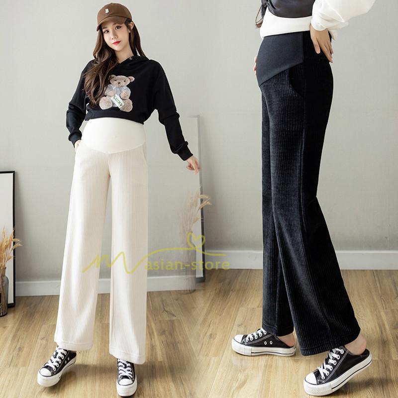 パンツ レギンス | マタニティパンツ 秋冬 暖かい プリーツパンツ 厚手 産前産後 調整可 ロングパンツ 妊婦パンツ 妊娠 マタニティウェア ゆったり 可愛い スリム 体型カバー