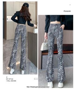 チノ・テーパード・ジョガー・スキニーパン | パンツ レディース ロングパンツ フレアパンツゼブラ柄  ボトムス 韓国 オルチャン 原宿 ダンス 衣装 パンツ B系 サブカル アニマル柄 HIPHOP K-POP ストリート