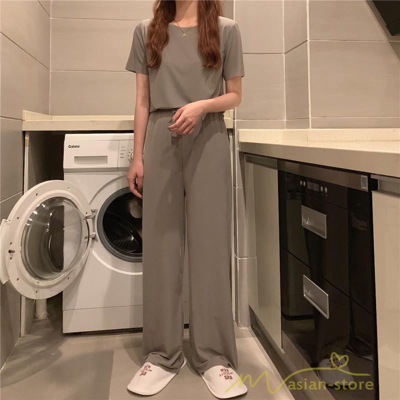 パジャマ ルームウェア | パジャマ レディース 夏 半袖 ルームウェア 涼しい 部屋着 ナイトウェア 寝間着 上下セット 薄手パジャマ 柔らかく軽い薄手の快適Tシャツパジャマ 部屋着