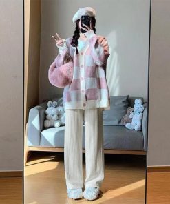 ワイドパンツ | レディース韓国ニットパンツ