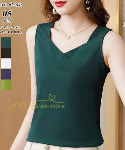 キャミソール タンクトップ | トップス タンクトップ レディース ノースリーブ Ｖネック Ｖネックタンク コットン 20代30代40代50代 ママ 母 快適 お出かけ カシュクール インナー カジュアル