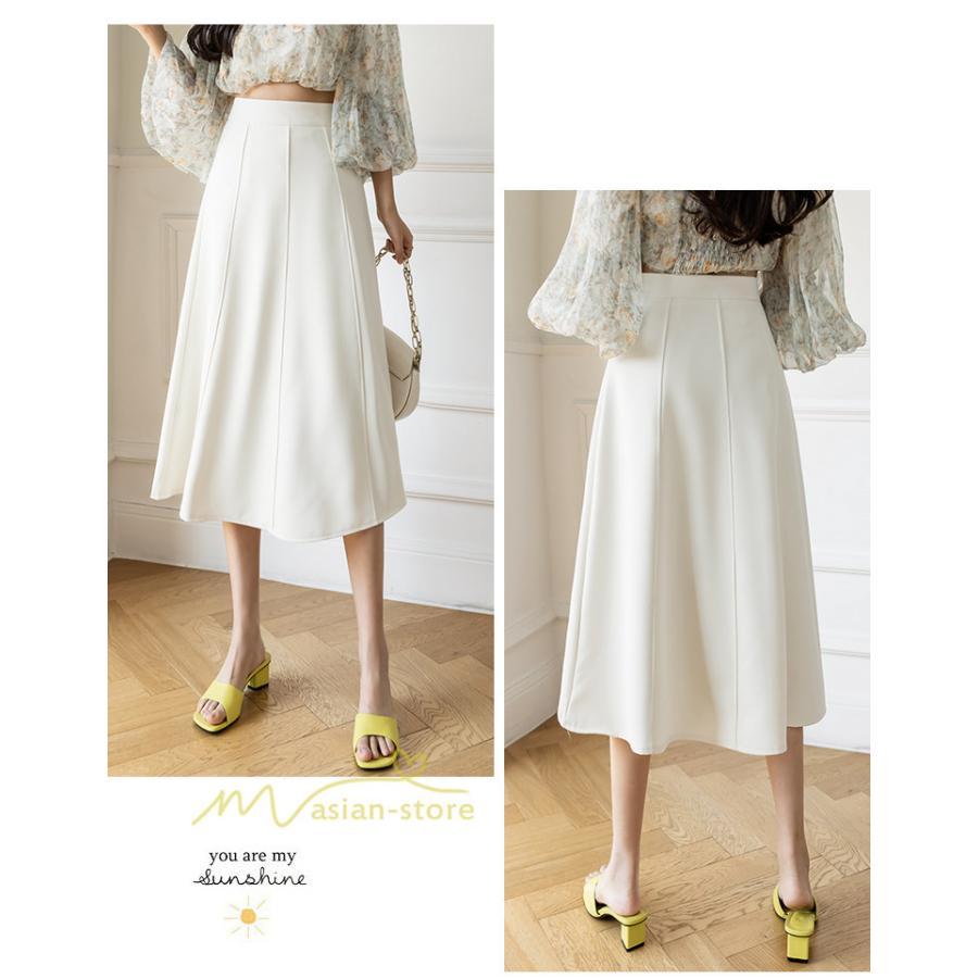 スカート | フレア無地 きれいめ 30代 40代 50代 着やせ 上品 ボトムス 春秋 夏 お洒落 通勤 エレガント 着痩せ 着回し ハイウエスト カジュアル 通学 お出かけ