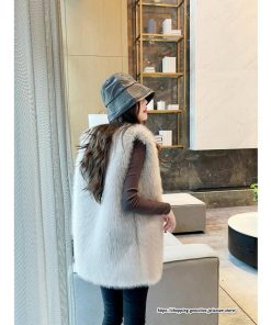 ベスト | ボリュームフェイクファーファー毛皮レディース 冬 フェイクファー 毛皮コート アウター ノースリーブ ふわふわ ジレ 秋冬 前開き