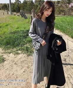 ワンピース | ニットプリーツワンピースレディースニット