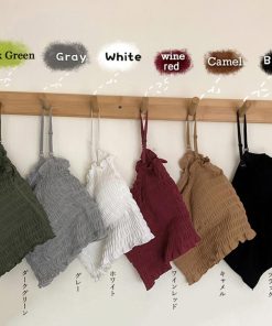 キャミソール | インナー ベアトップ レディース ストラップ付き チューブトップ トップス 韓国ファッション ストレッチ ギャザー飾り フリル