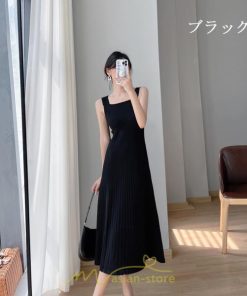 ニットワンピース | キャミワンピース レディース 秋 秋服 ラクチン ロングワンピース ニット 秋冬コーデ お呼ばれ きれいめ 通勤 送料無料 20代30代40代50代 オフィス
